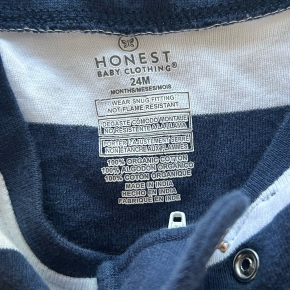 The Honest Company Baby Organic Cotton Sleep and Play pajamas. Size 24 months. - Picture 9 of 11